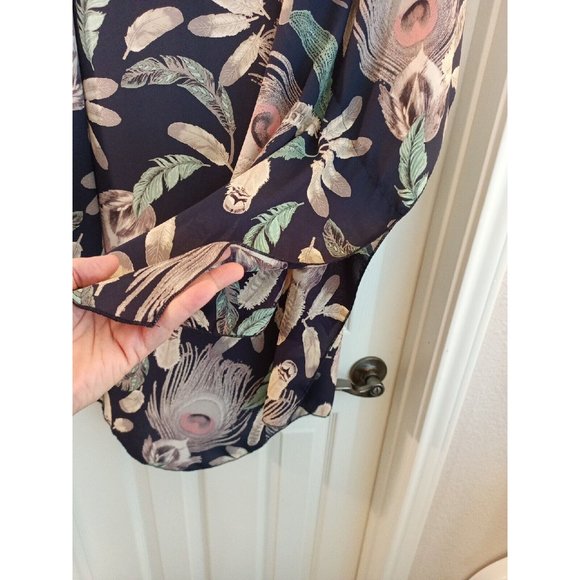 Women's I ❤️ Joah Boho Feather Print Lightweight Cardigan Small - Picture 7 of 7